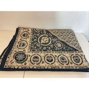 Ruggable Washable‎ Rug Samira Suzani Blue Grey 4X6 NO PAD